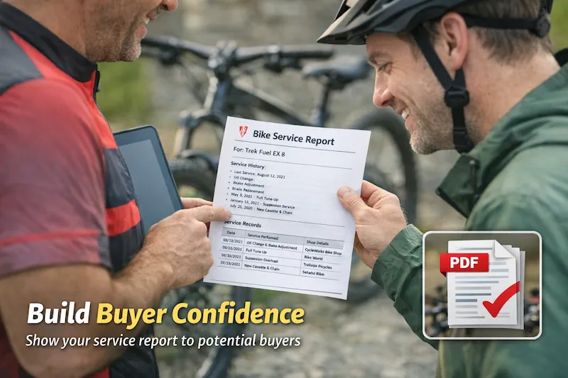 Build Buyer Confidence — share PDF service report with potential buyers